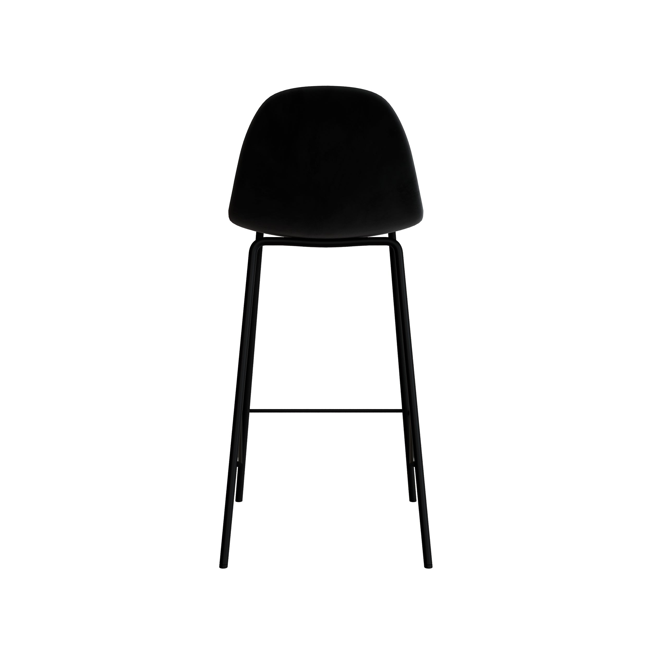 chaise de bar velours pieds metal henrik
                            
                            