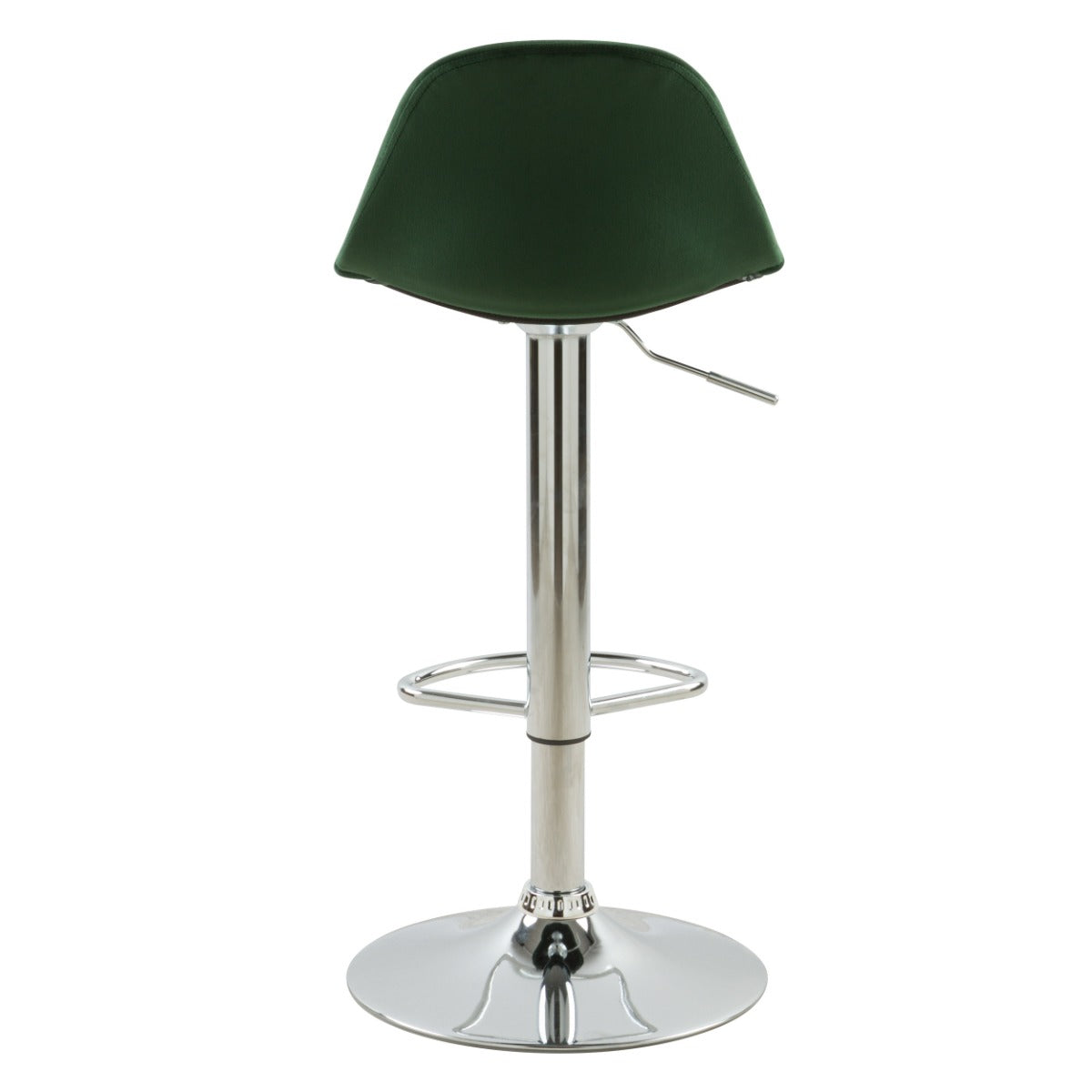 chaise de bar verte en velours assise lot de 2