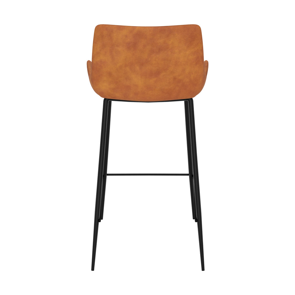 chaise de bar vintage camel en cuir synthetique pirata