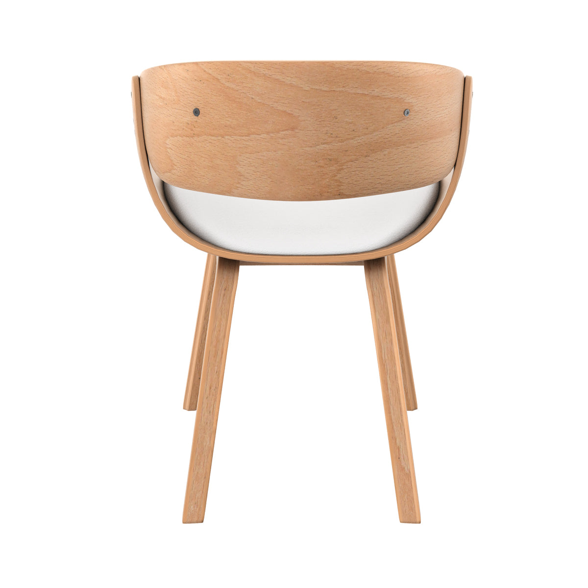 chaise de bureau blanche vintage bois clair