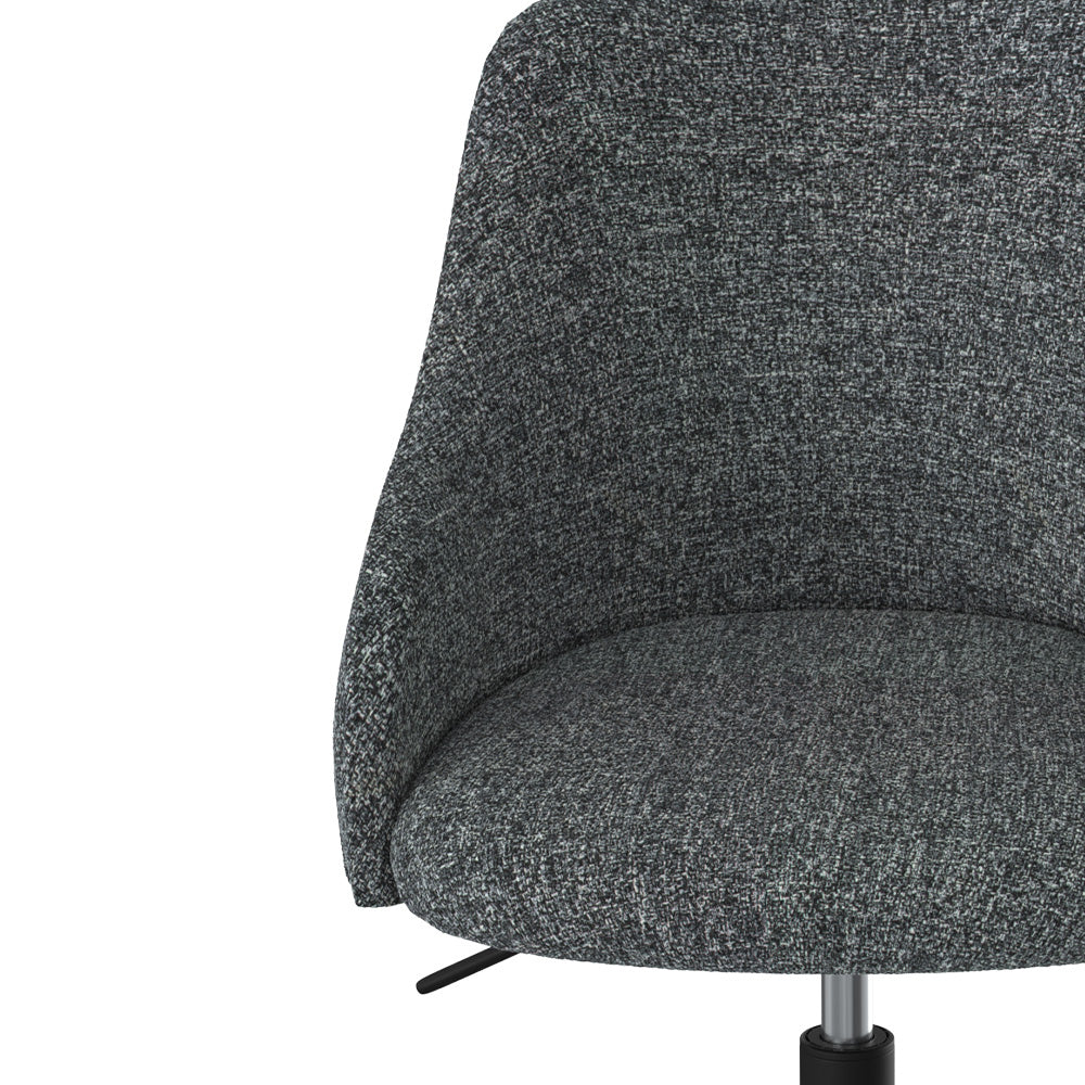 chaise de bureau ninon en tissu gris pivotante reglable_1