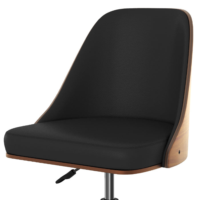 chaise de bureau noire sur roulette adelmar