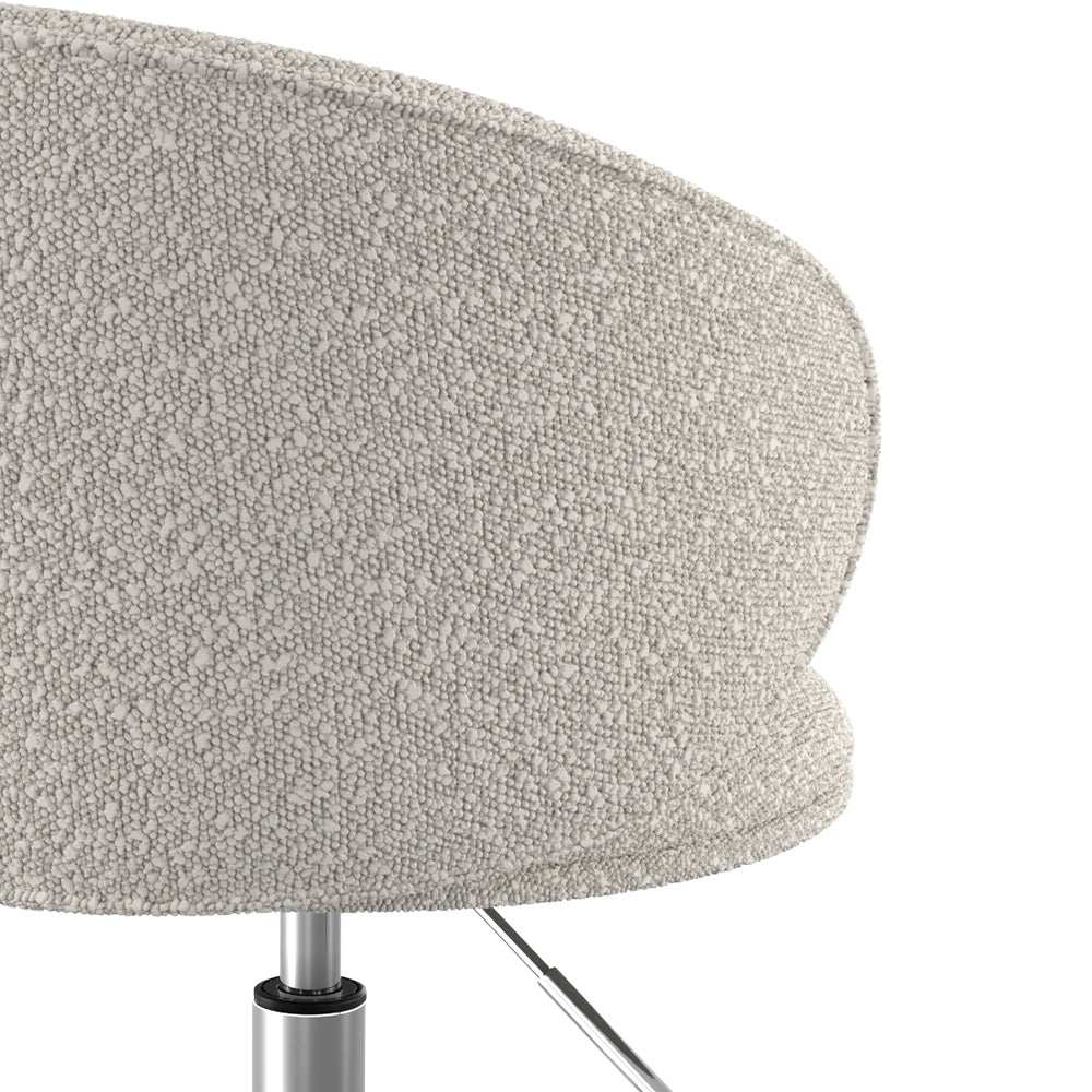 chaise de bureau pivotante reglable tissu boucle blanc aurore_1