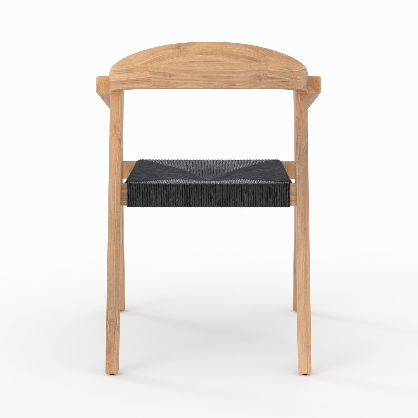 chaise de jardin bois teck rotin synthetique noir malio