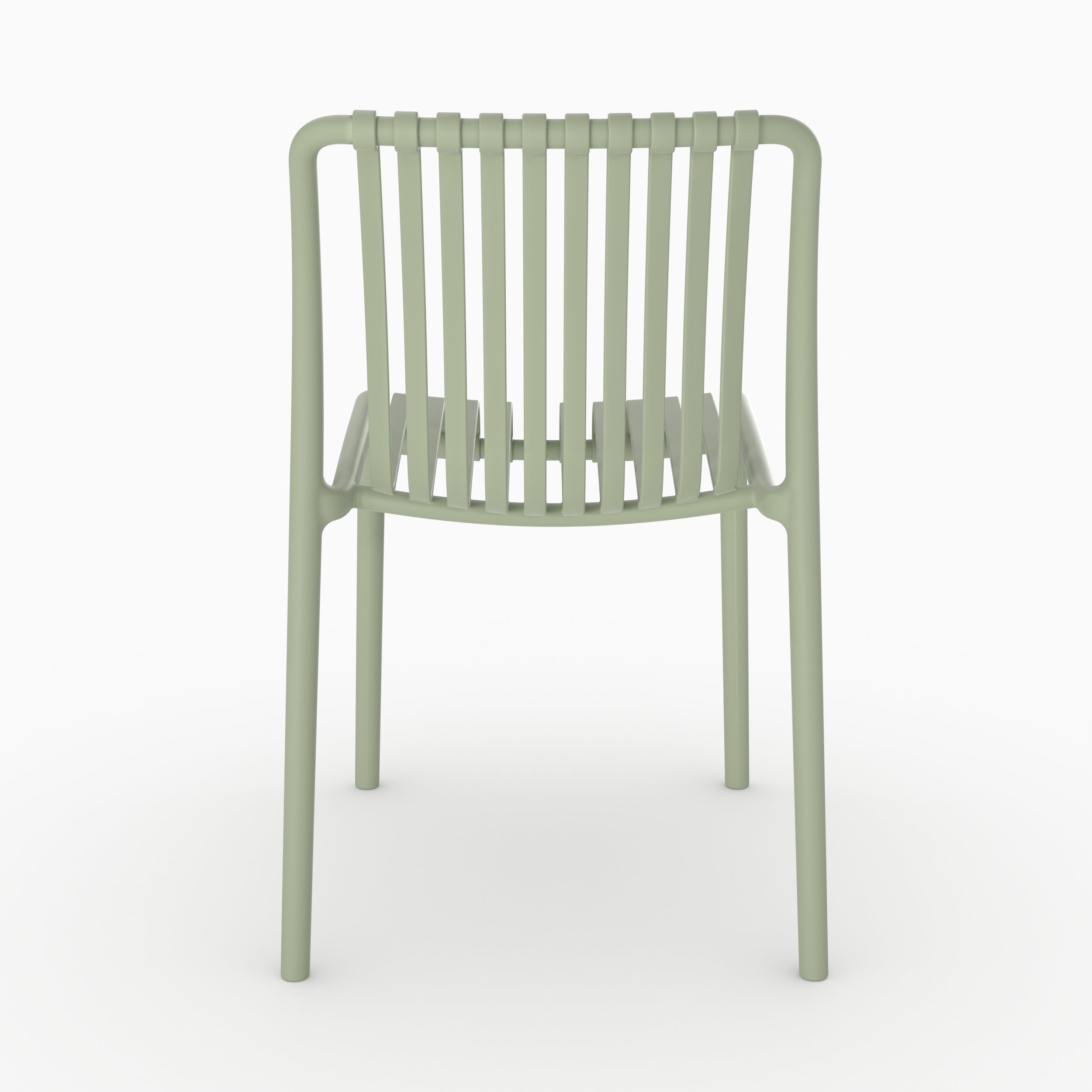 Lot de 2 chaises de jardin empilables Duli en plastique vert pastel
