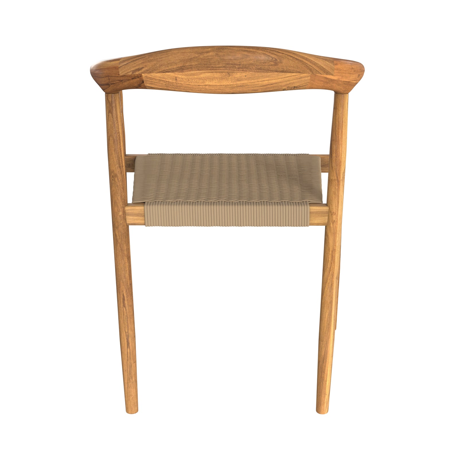 chaise de jardin en corde tressee grise et bois de teck lanza