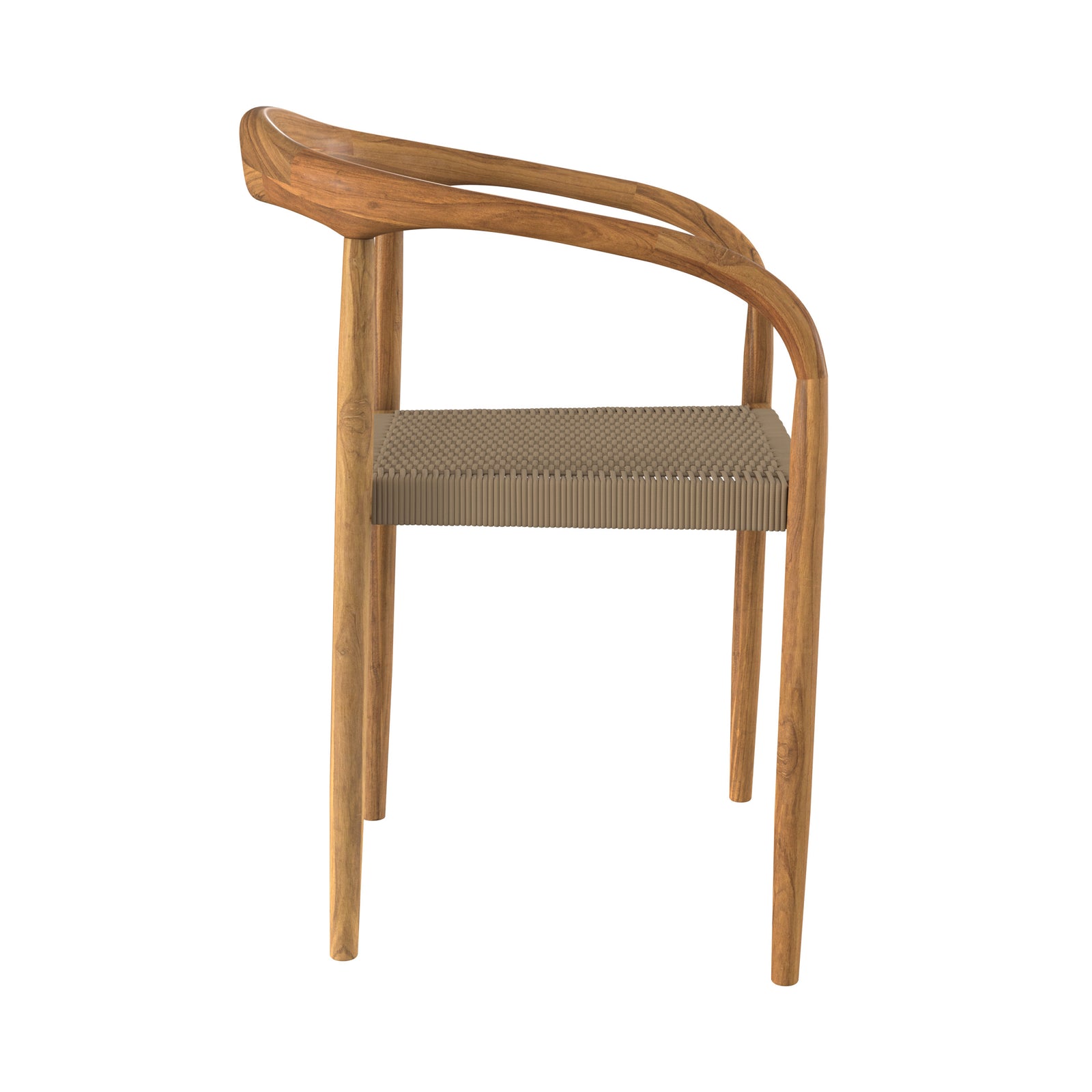 chaise de jardin en corde tressee grise lanza et bois de teck