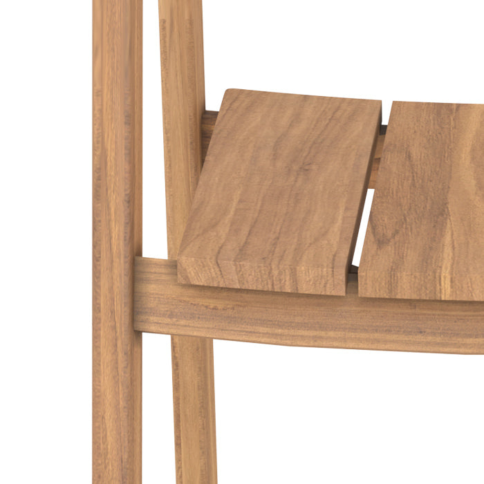 chaise de jardin kora en bois de teck massif clair