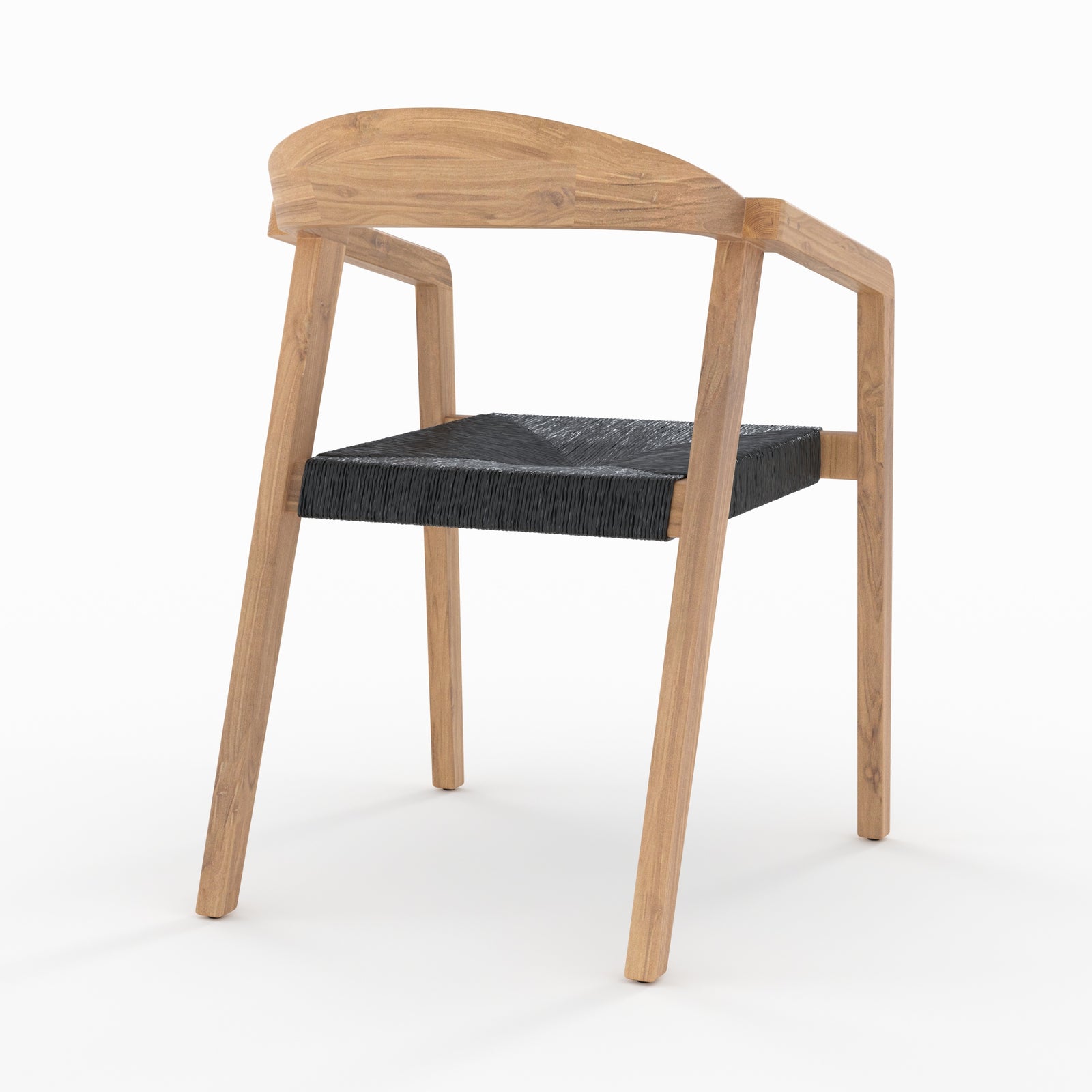 chaise de jardin malio bois de teck recycle et rotin synthetique