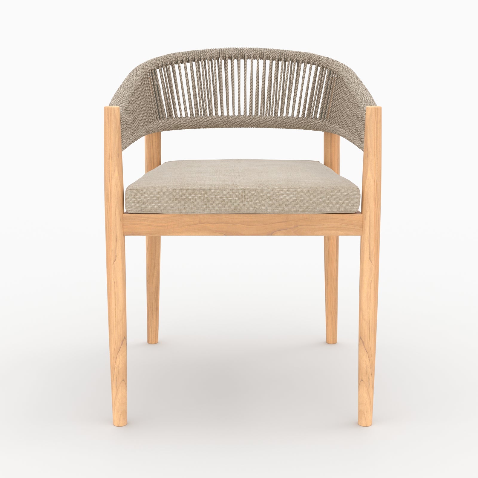 chaise de jardin tissu beige et bois fond beige izia