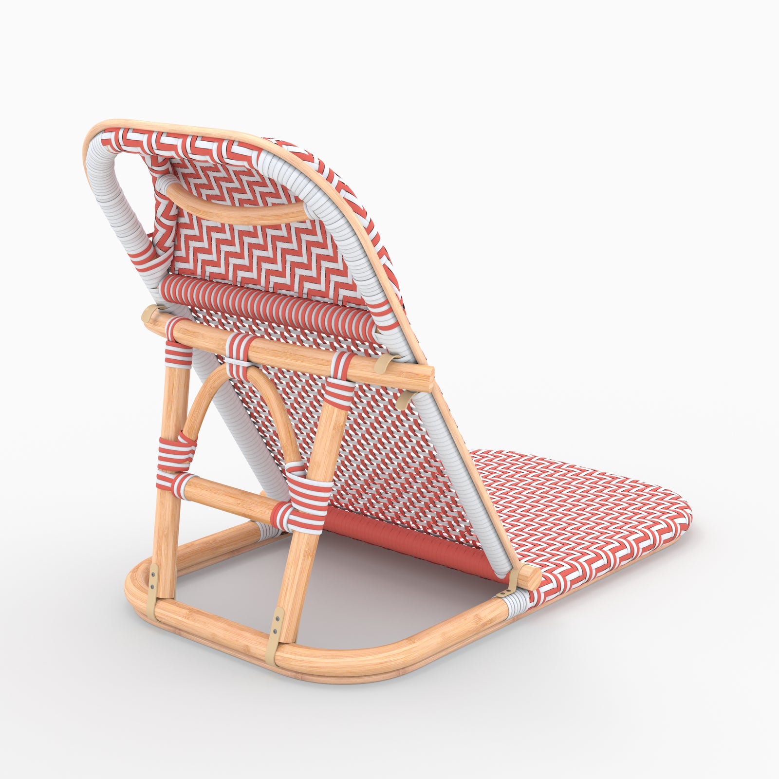 chaise de plage favignana orange pliante fond beige