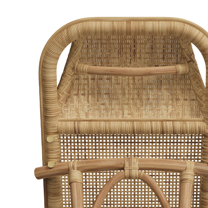 chaise de plage pliable en rotin naturel favignana