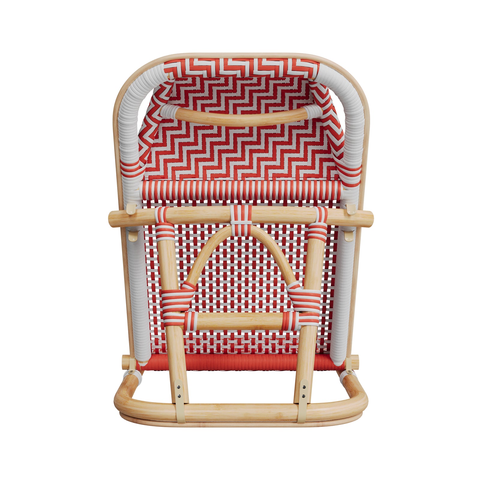 chaise de plage pliable en tissage synthetique orange favignana