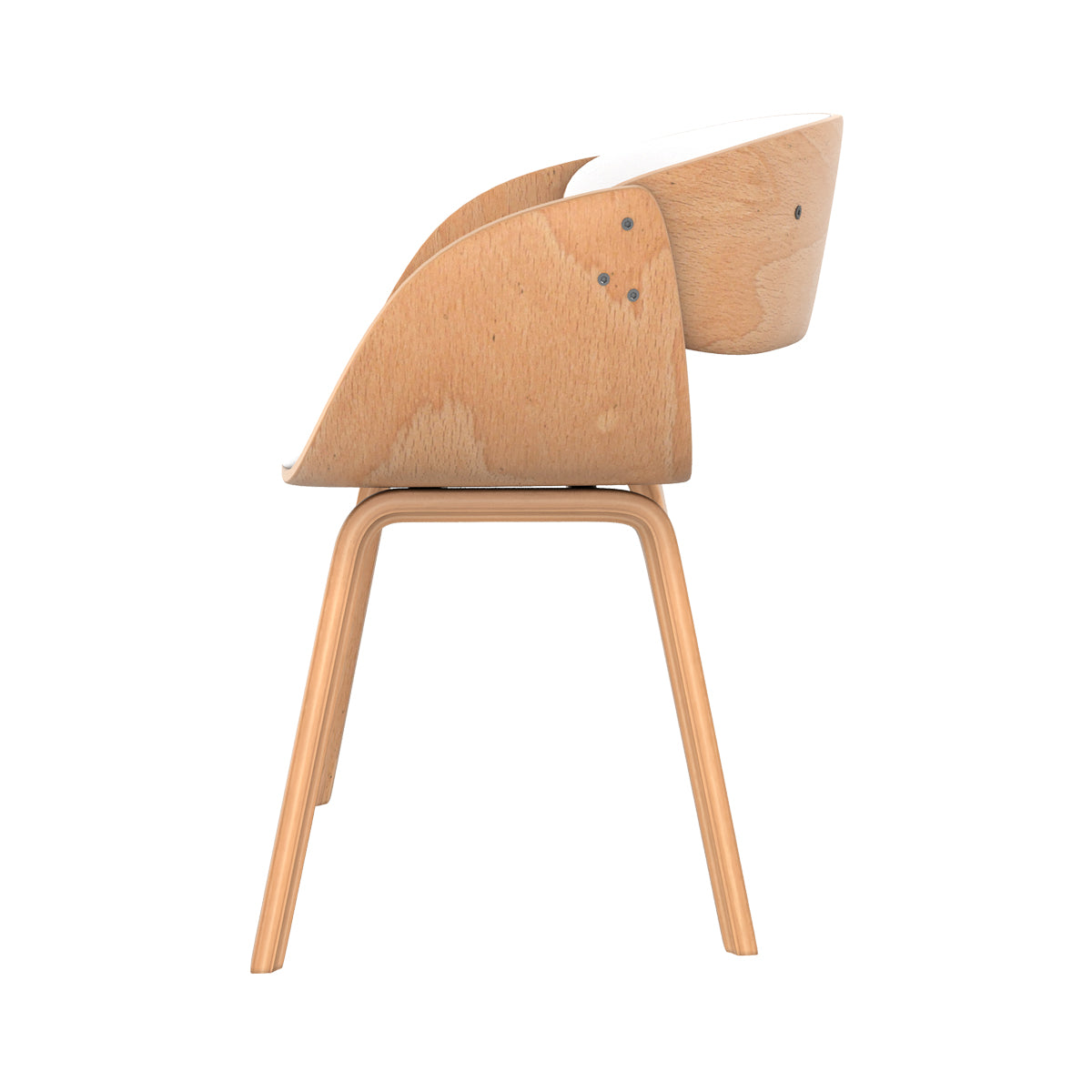 chaise de repas blanche et bois clair