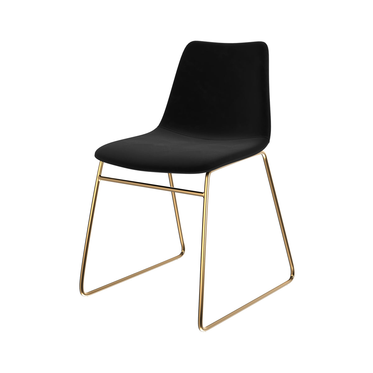 chaise de salle a manger noire et dore gaspard