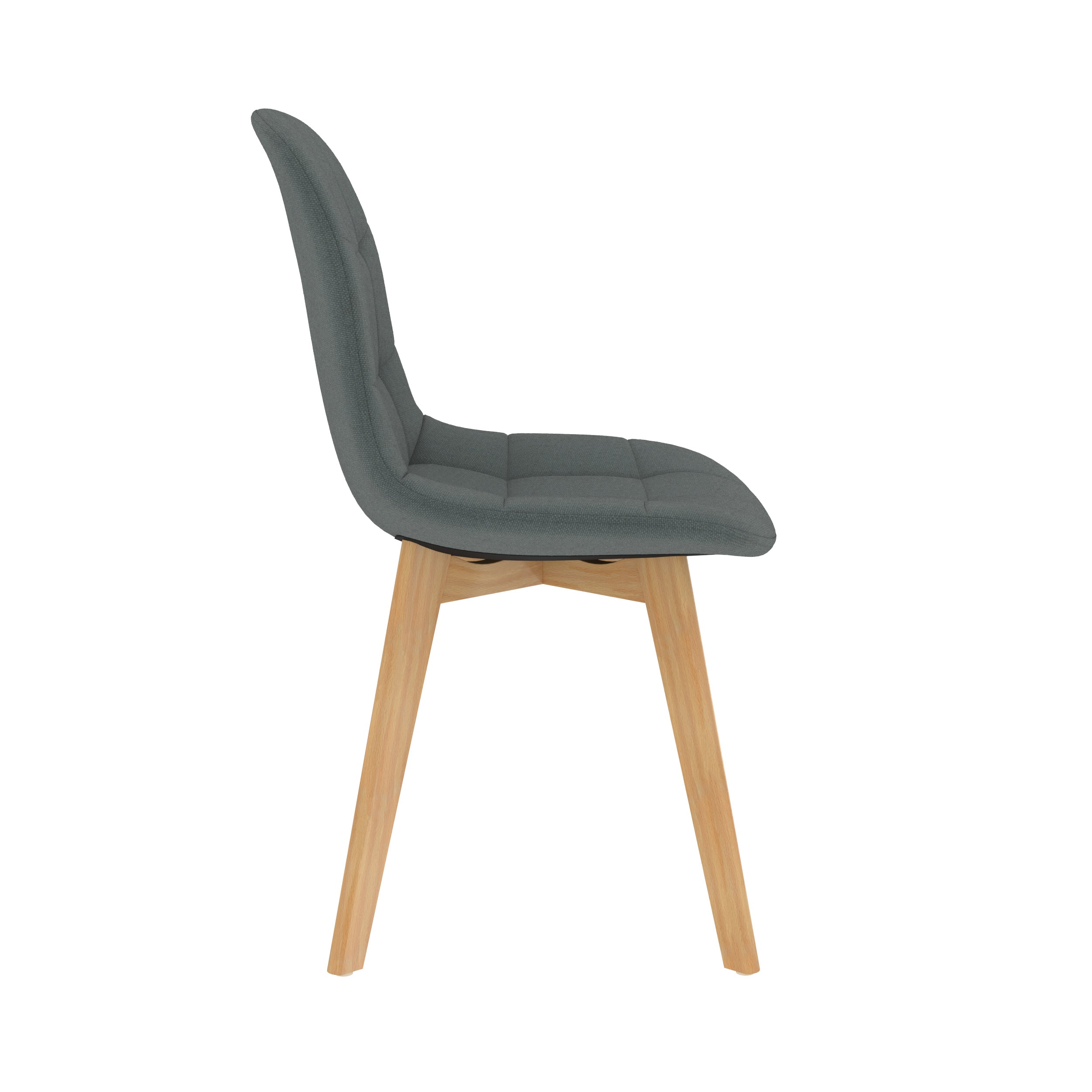 chaise design tissu gris yolo