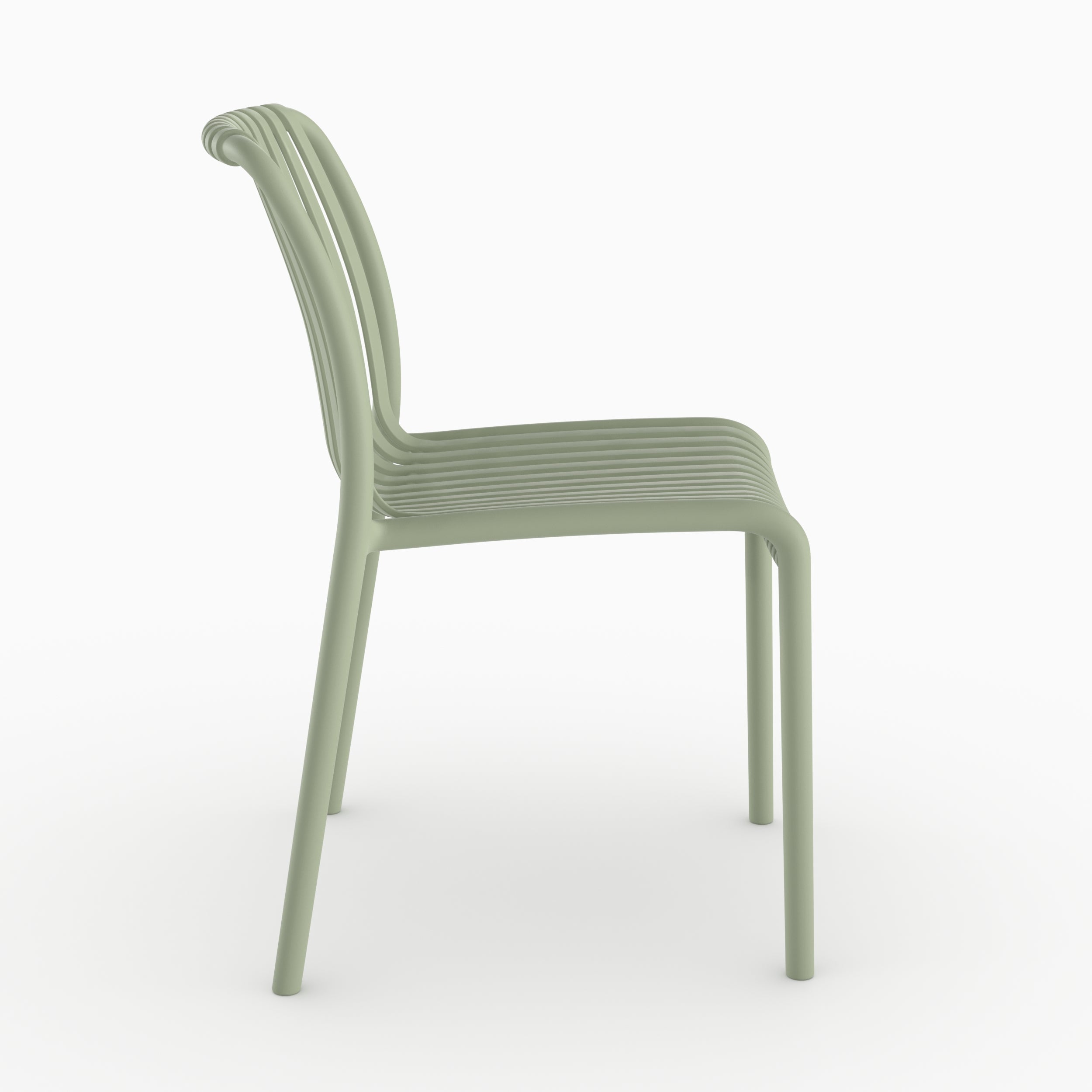 Lot de 2 chaises de jardin empilables Duli en plastique vert pastel