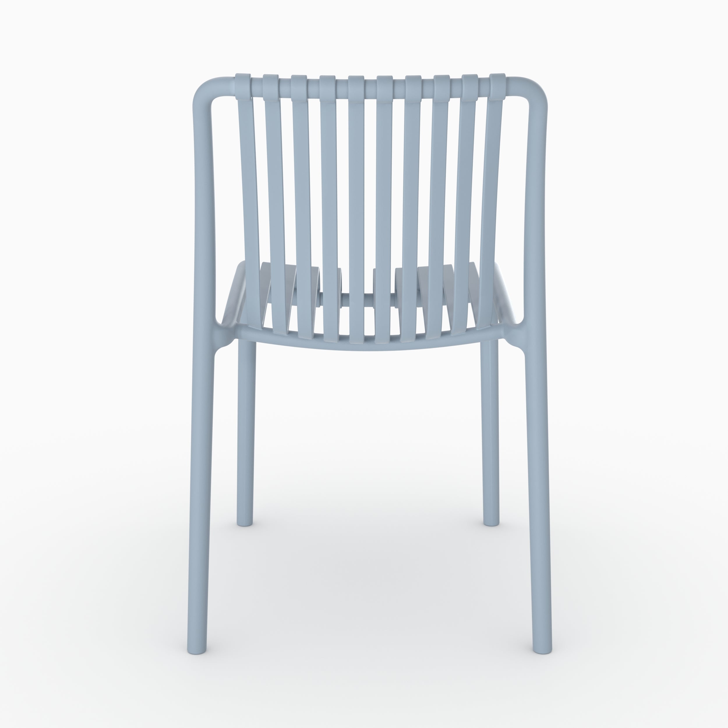 Lot de 2 chaises de jardin empilables Duli en plastique bleu pastel