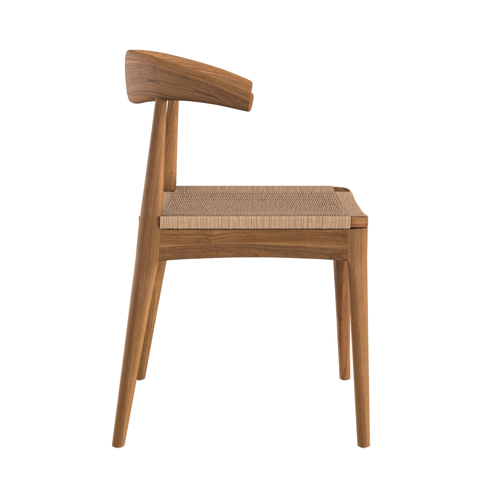 chaise en bois de teck cordage type loom java