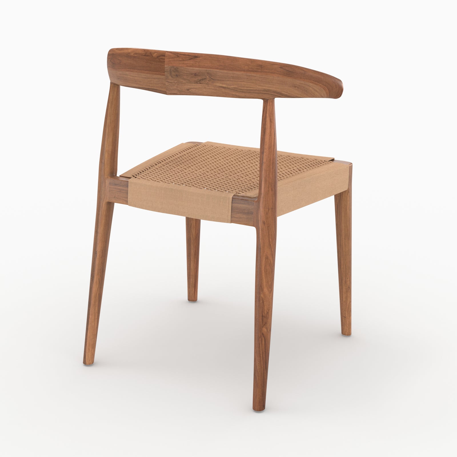 chaise en bois de teck cordage type loom lot de 2 alia