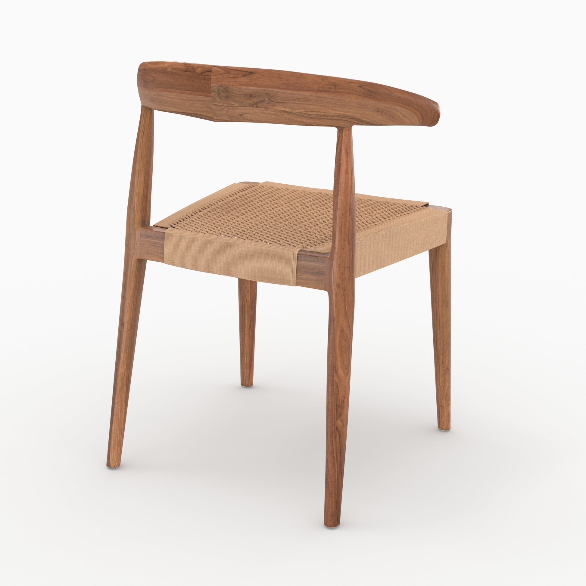 chaise en bois de teck cordage type loom lot de 2 alia