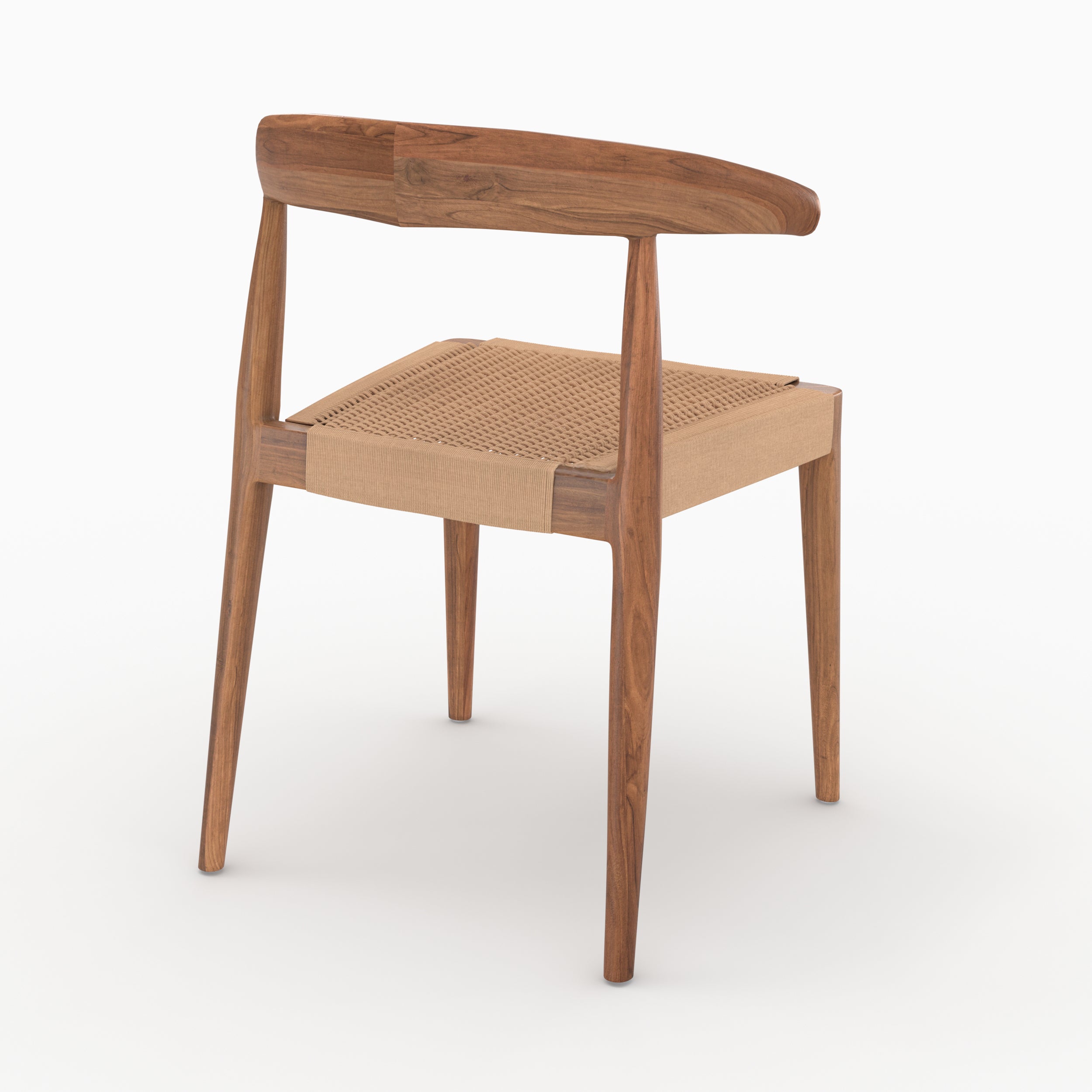chaise en bois de teck cordage type loom lot de 2 alia
