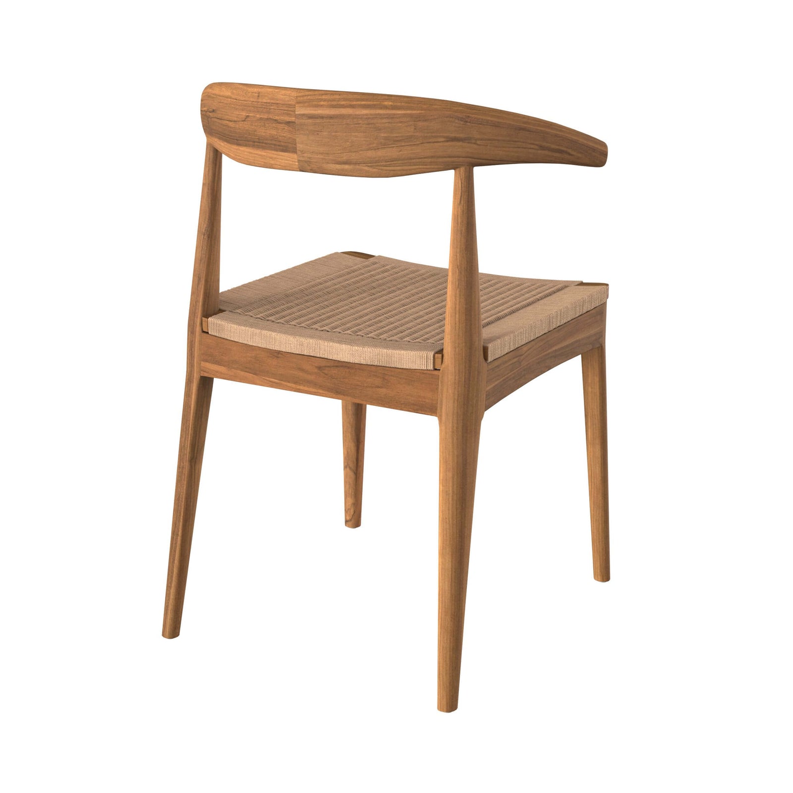 chaise en bois de teck java cordage type loom