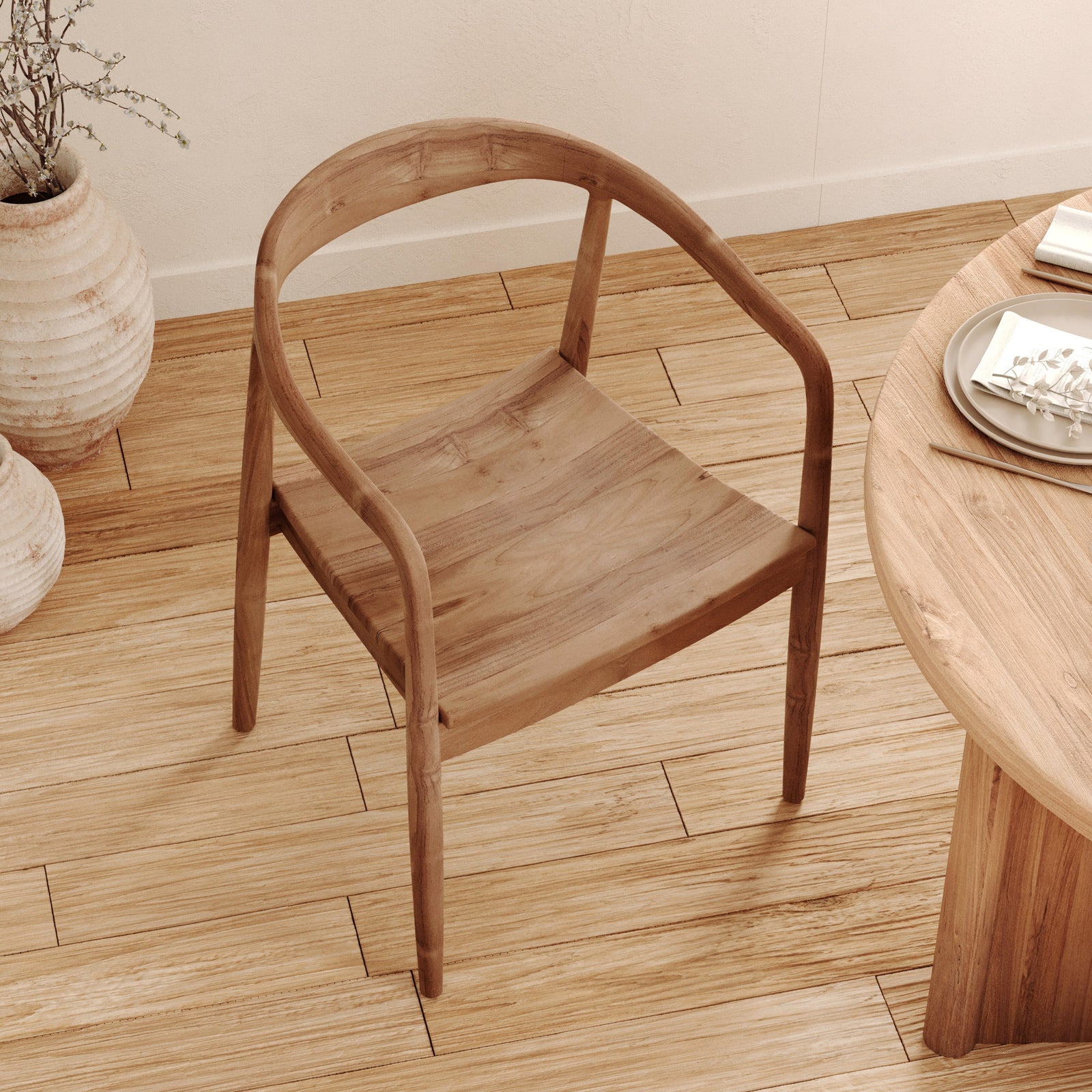 chaise en bois de teck marron rdv deco lombok_1