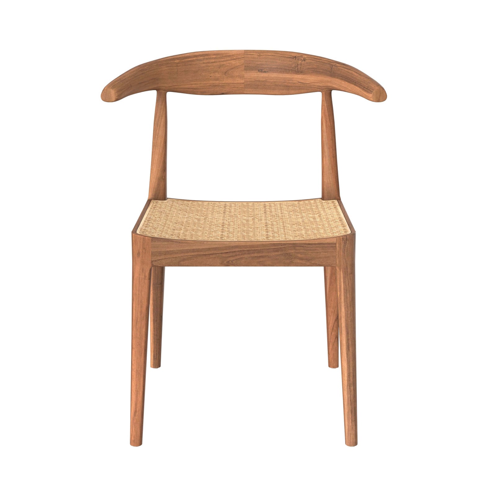 chaise en bois tressage cannage rotin java