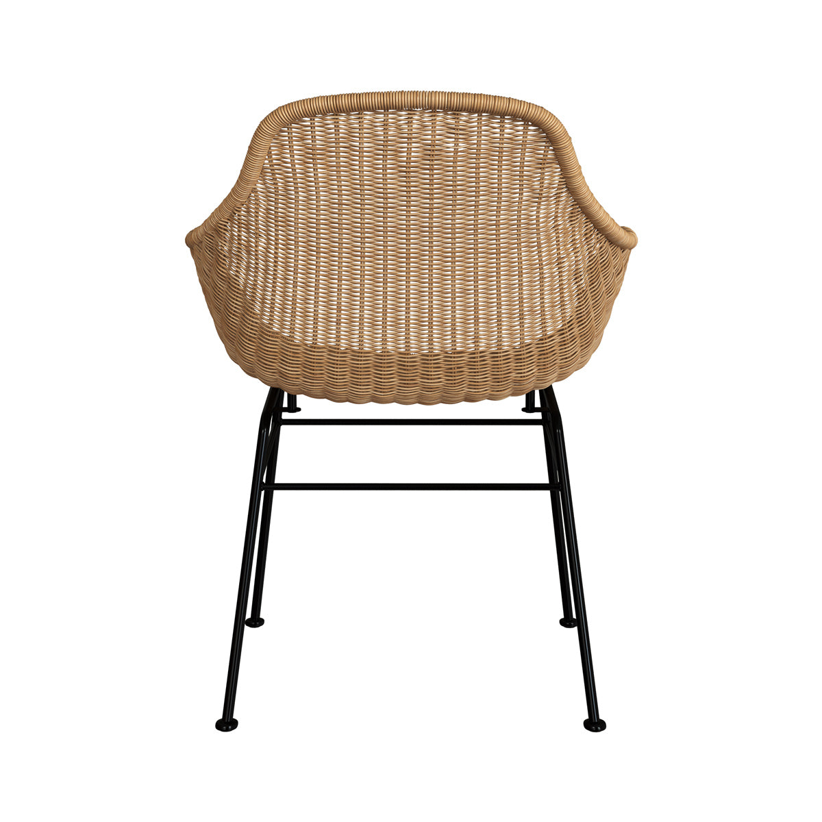 chaise en resine et pieds en metal pour interieur et exterieur carmela