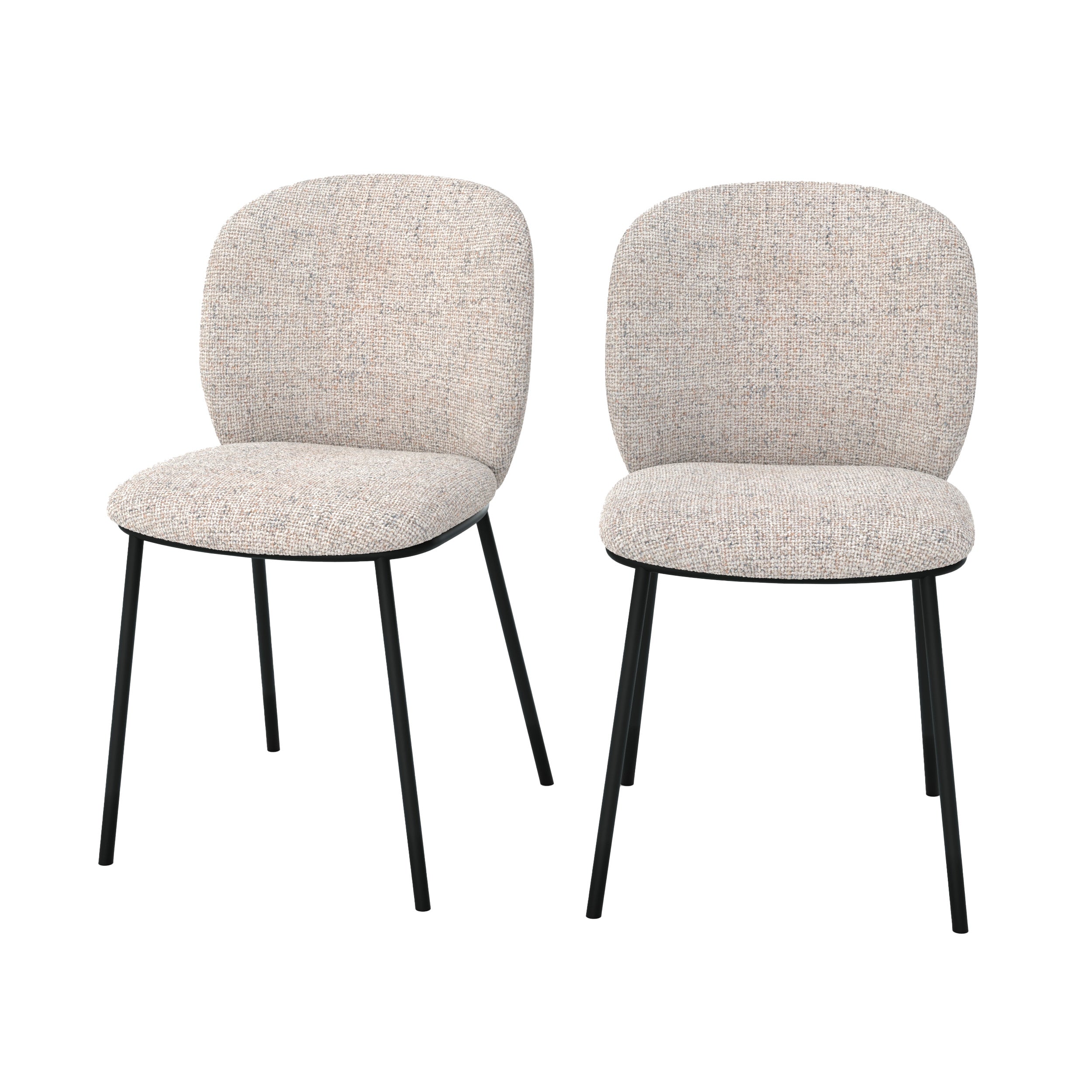 chaise en tissu beige chine lot de 2 adele fond blanc
