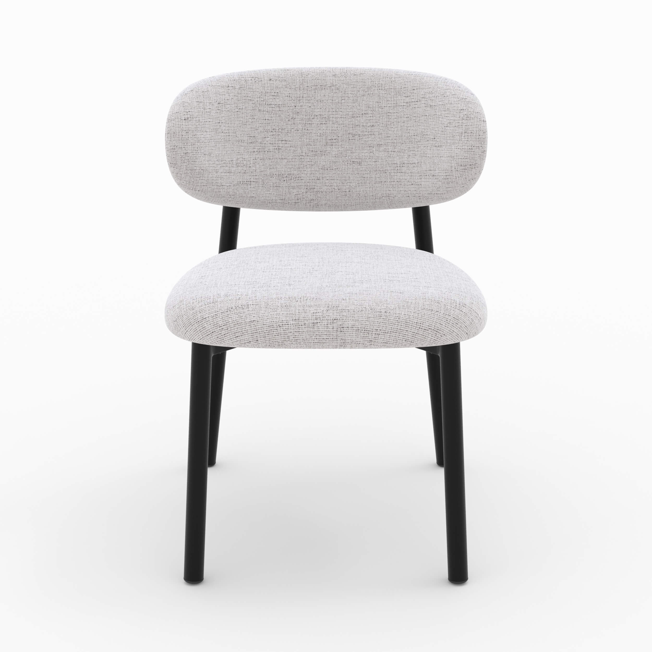 chaise en tissu gris clair chine lot de 2 nao