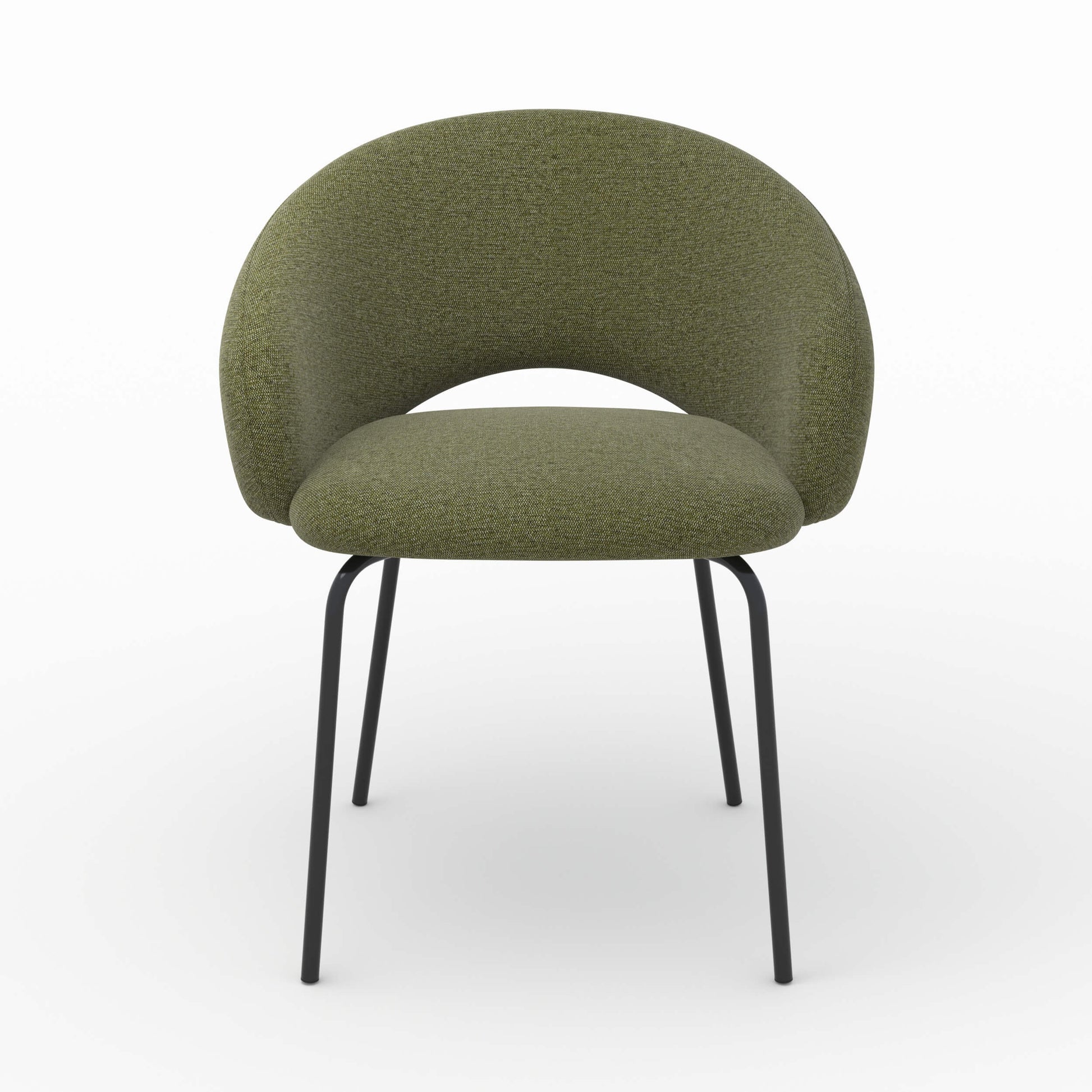 chaise en tissu vert olive chine milly