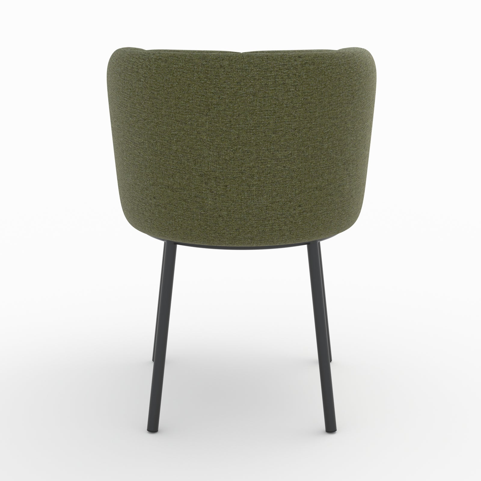 chaise en tissu vert sapin chine aby