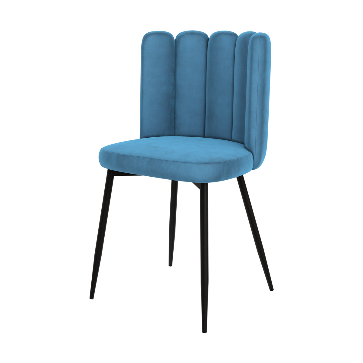 chaise en velours bleu lot de 2 rosy