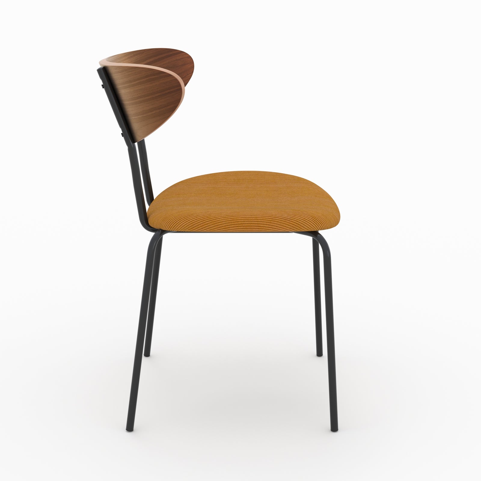 chaise en velours jaune cotele dossier en bois lot de 2 jade