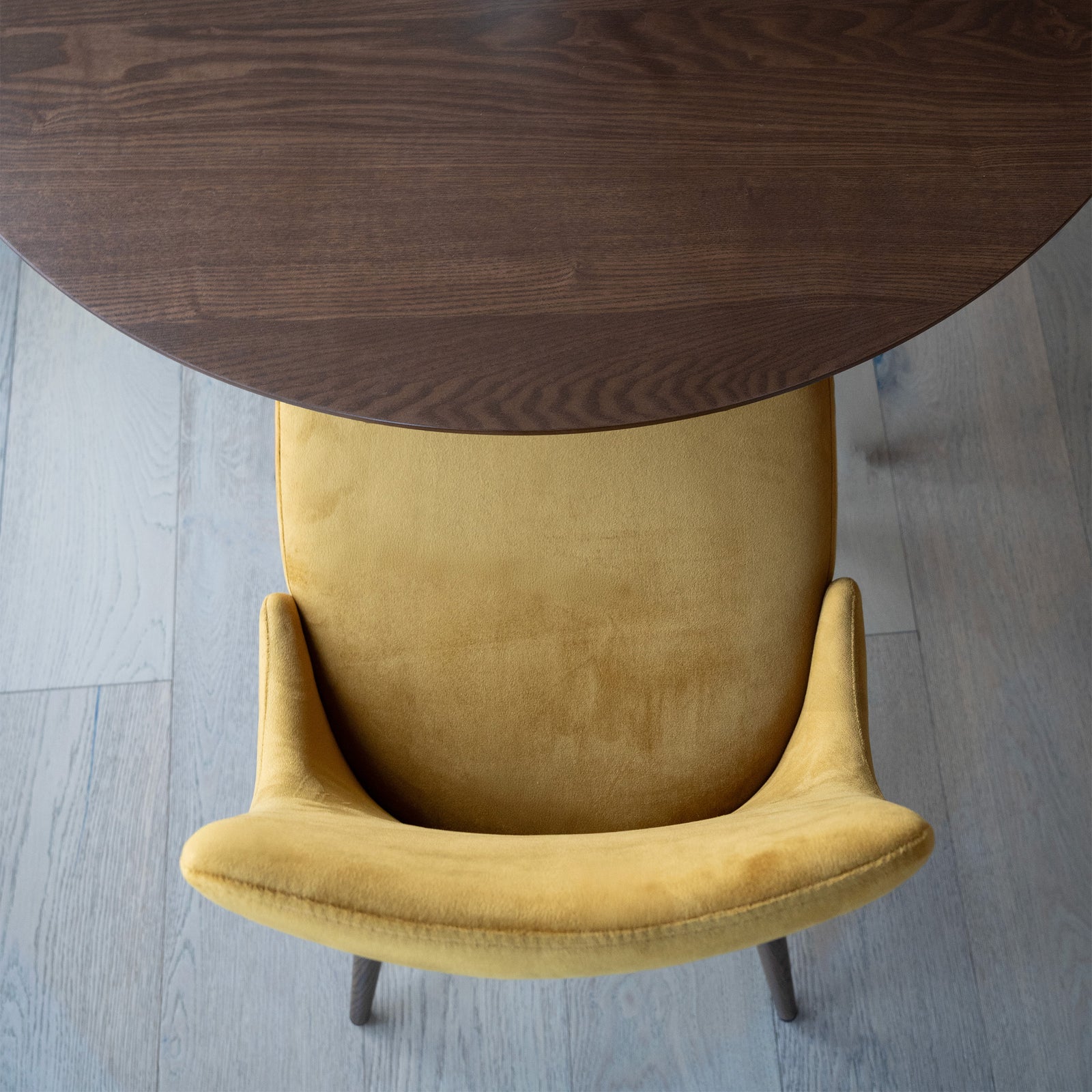 chaise en velours jaune lot de 2 vinni