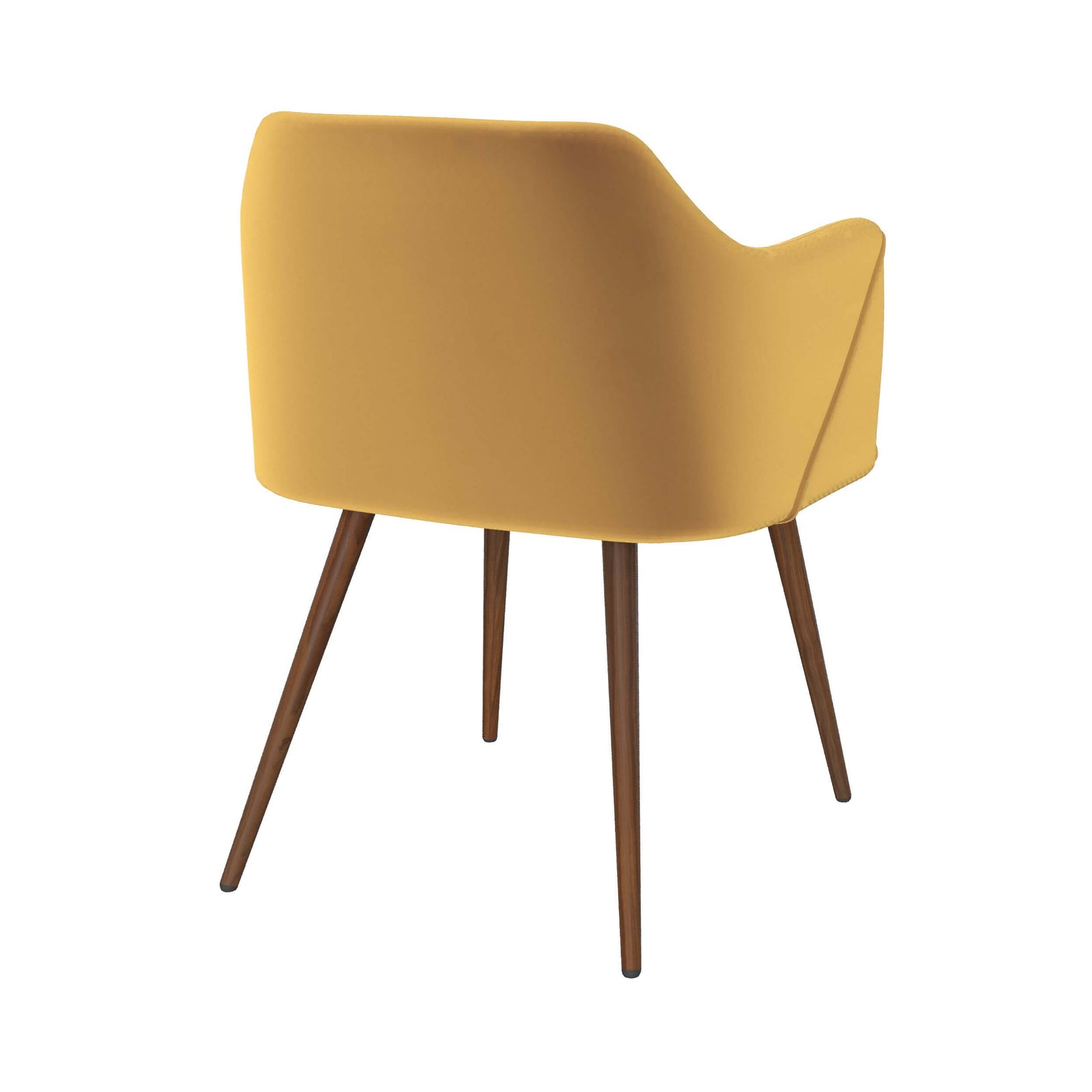 chaise en velours jaune moutarde avec accoudoirs lot de 2 daisy