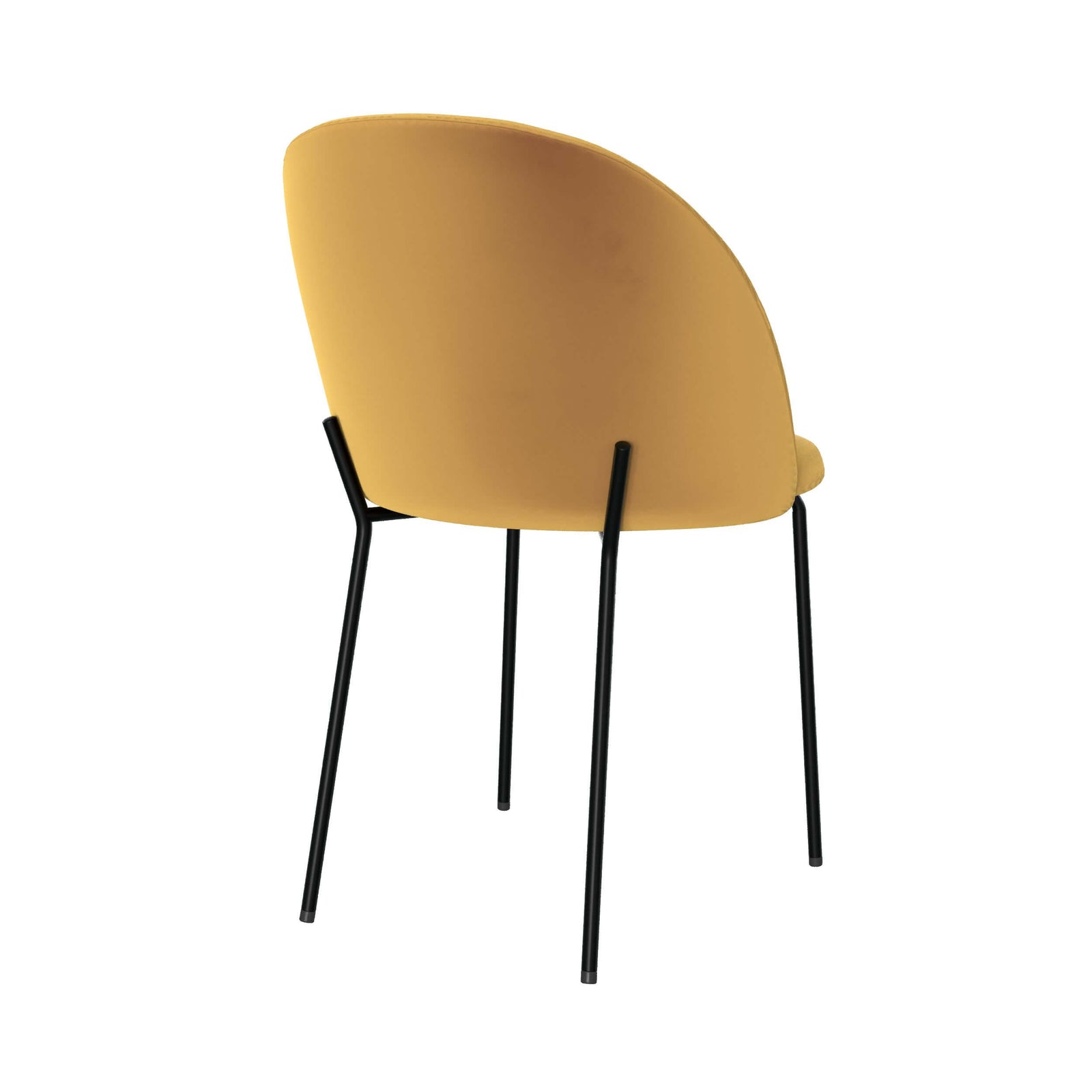 chaise en velours jaune moutarde karl lot de 2