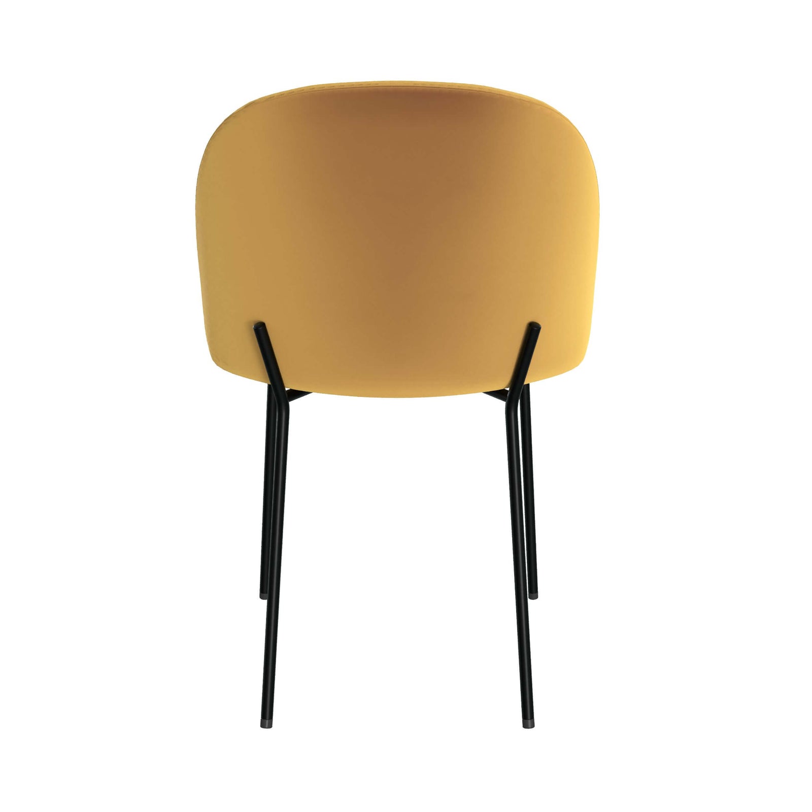 chaise en velours jaune moutarde lot de 2 karl