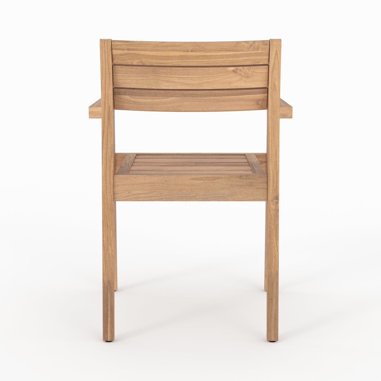 chaise exterieur bois de teck recycle yogy lot 2