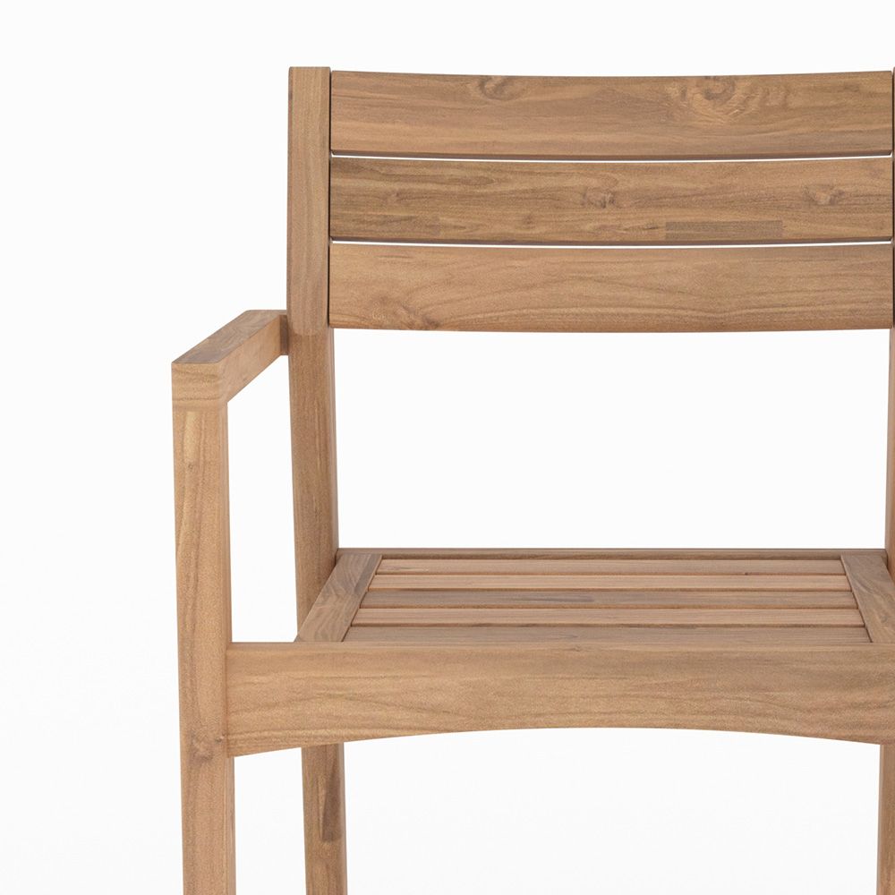 chaise exterieur bois de teck recycle yogy lot de 2 jardin