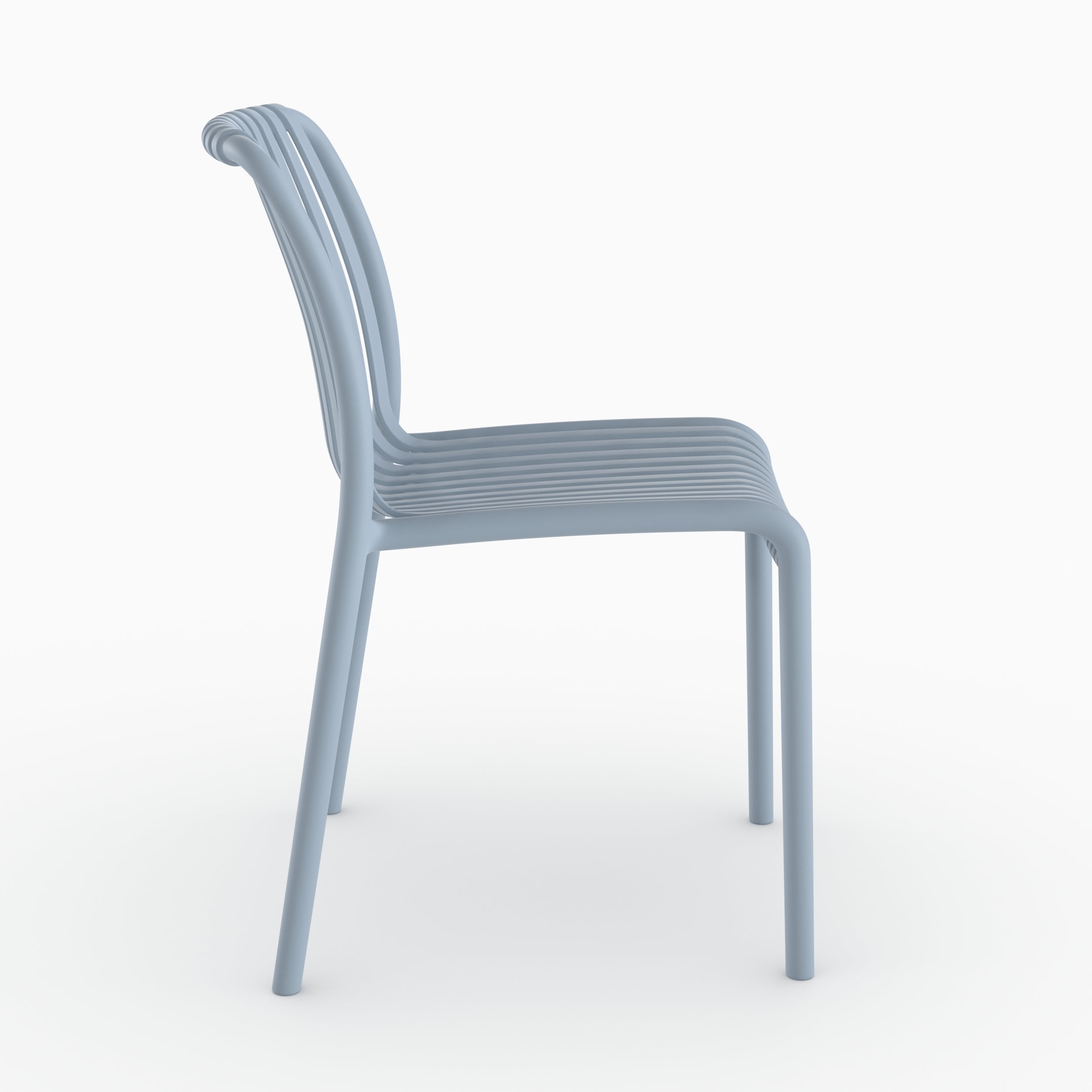 Lot de 2 chaises de jardin empilables Duli en plastique bleu pastel