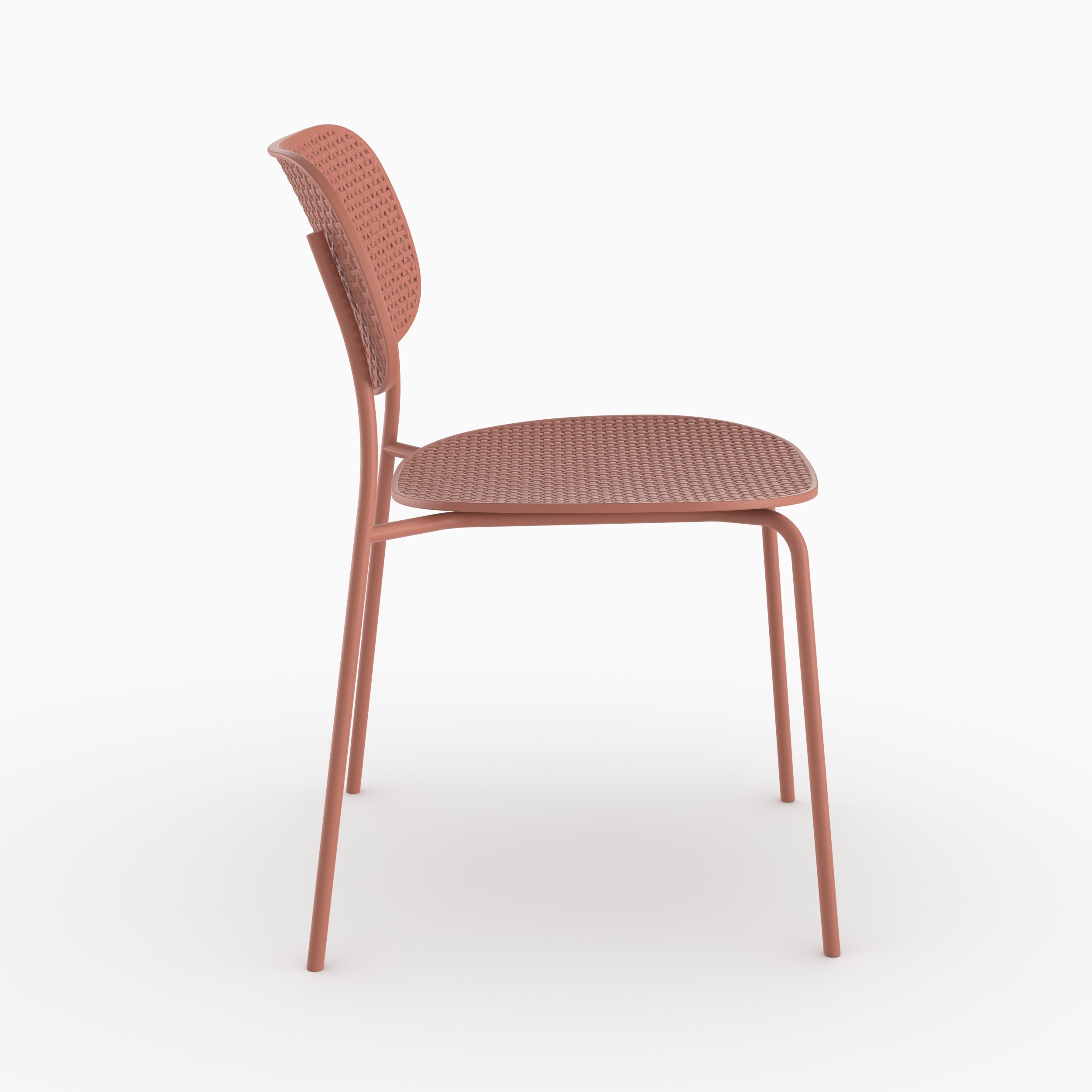 Lot de 2 chaises de jardin empilables Géa en plastique terracotta