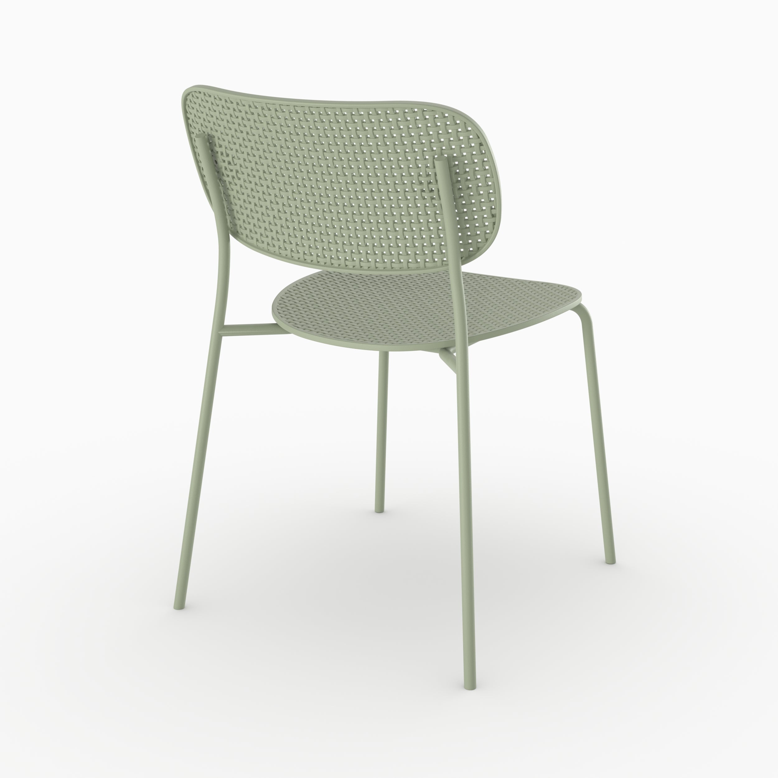 Lot de 2 chaises de jardin empilables Géa en plastique vert pastel