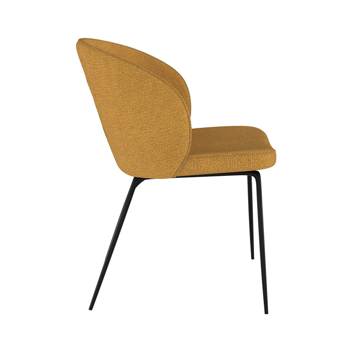 chaise groom en tissu bouclette jaune groom