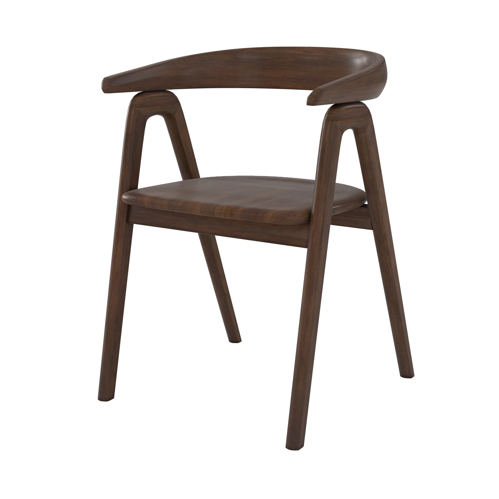 chaise hawa en bois d hevea fonce fond blanc