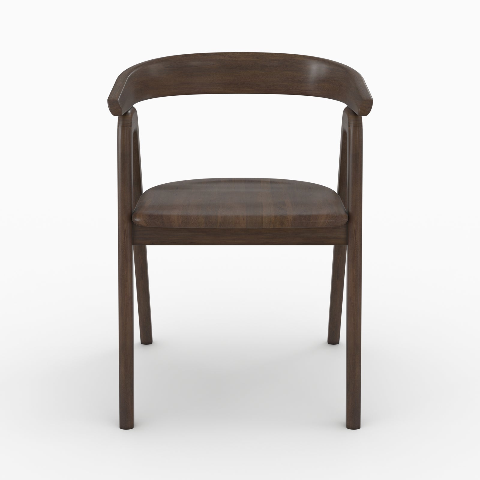 chaise hawa en bois d hevea fonce