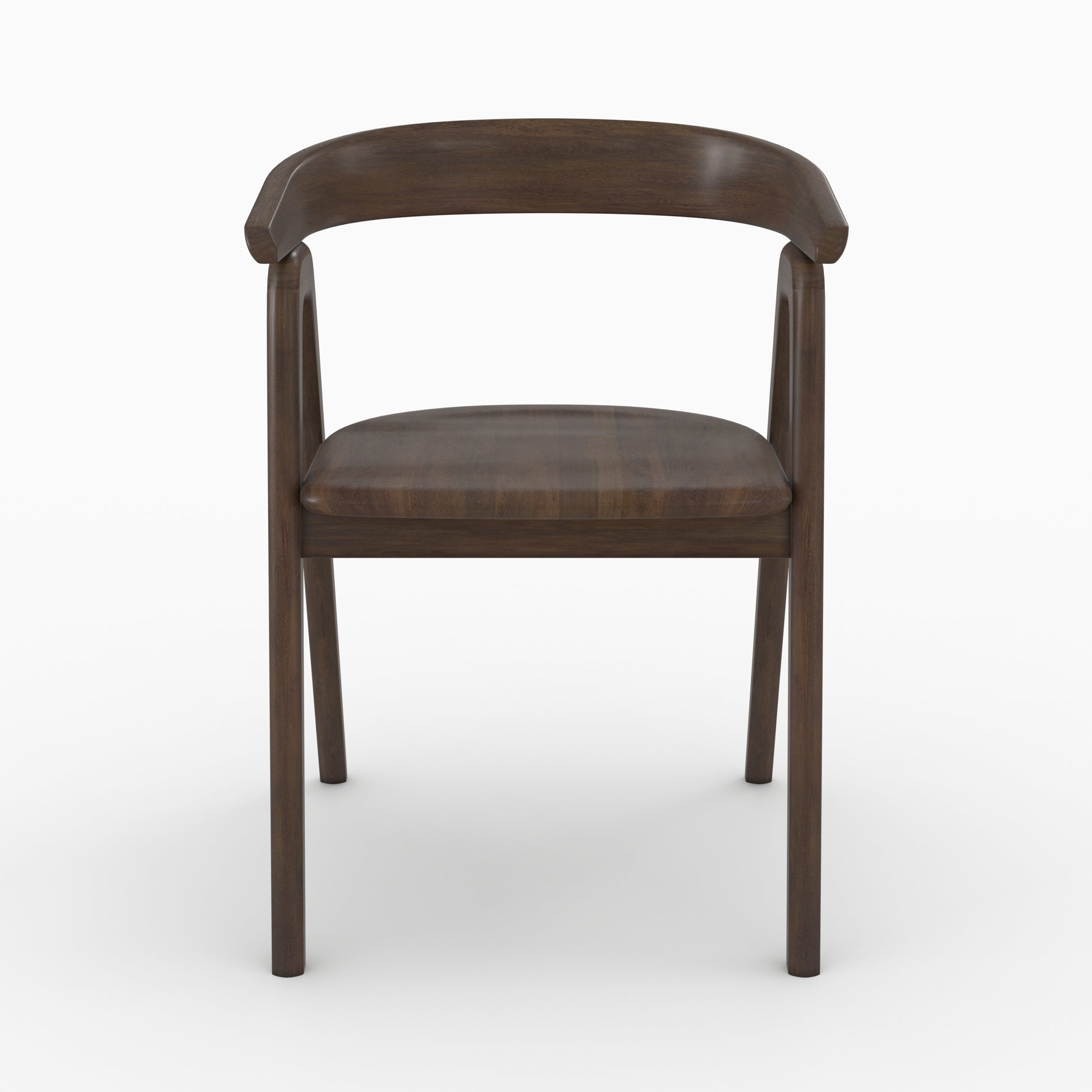 chaise hawa en bois d hevea fonce