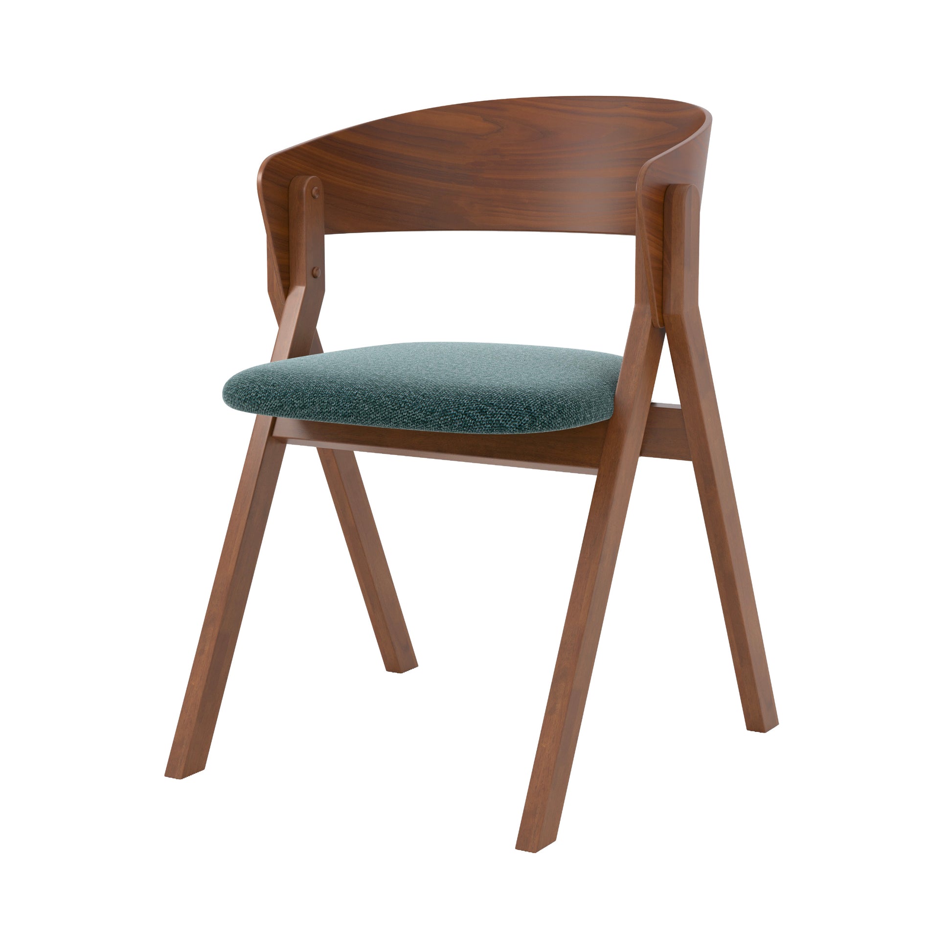 chaise heloise en bois d hevea tissu vert chine fond blanc